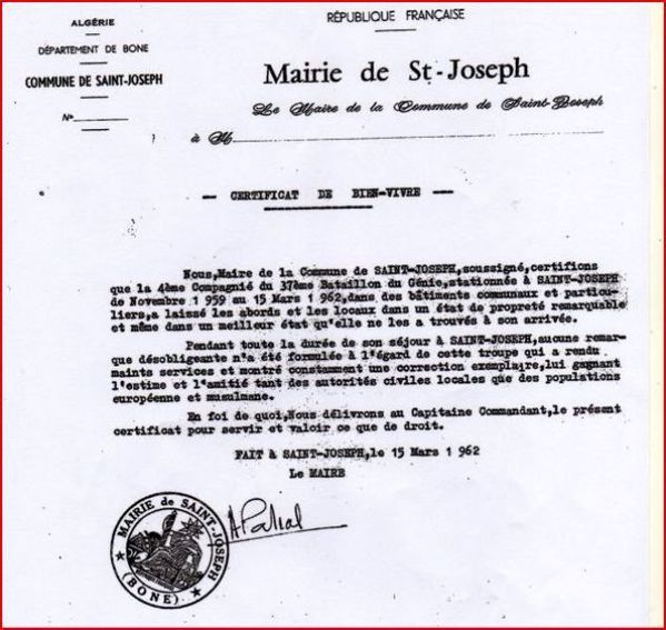 certificat de bien vivre.