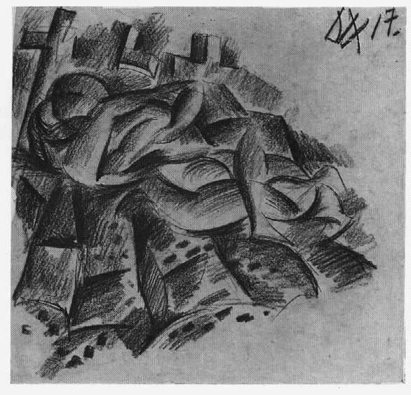 OD, Amoureux sur une tombe, 1917jpeg