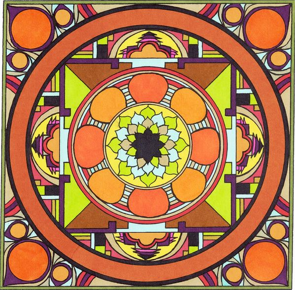 Mandala à colorier pour adulte au feutre Copic Letraset de J. Michaud - La  déco de Valex