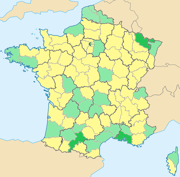 carte France departement-vierge-vide