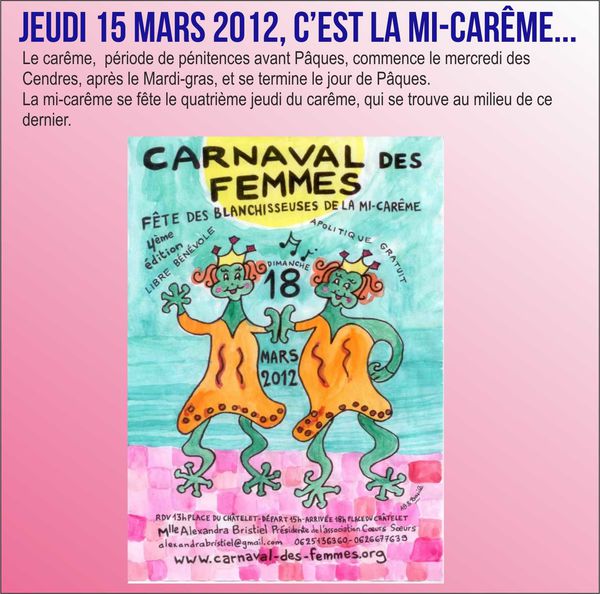 BLOG N° 84 p 5 mi careme carnaval des femmes jpeg