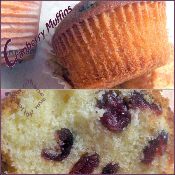 Cranberry muffins montage 1