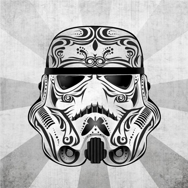 mexican traditional skull styled star wars prints 1[1]