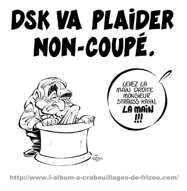 DSK caricature non-coupable
