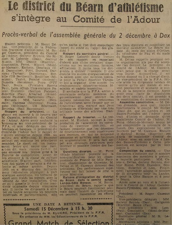 Comité Béarn dans District des Landes