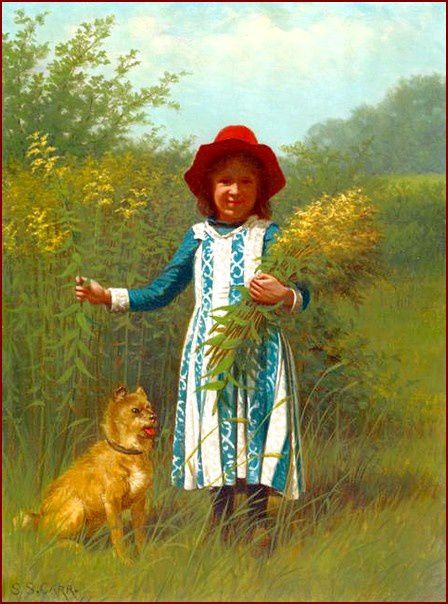 Carr-Samuel-S.--1837---1908-fille-avec-un-chien-et-bouquet-.jpg