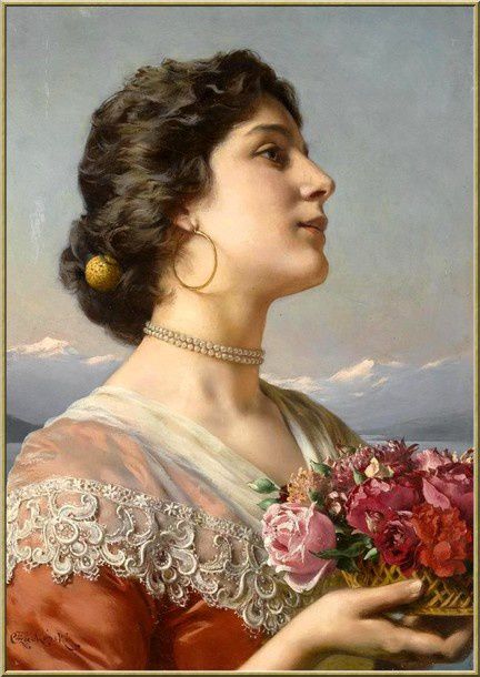 Czachorski--1850-1911--femme-au-bouquet.jpg