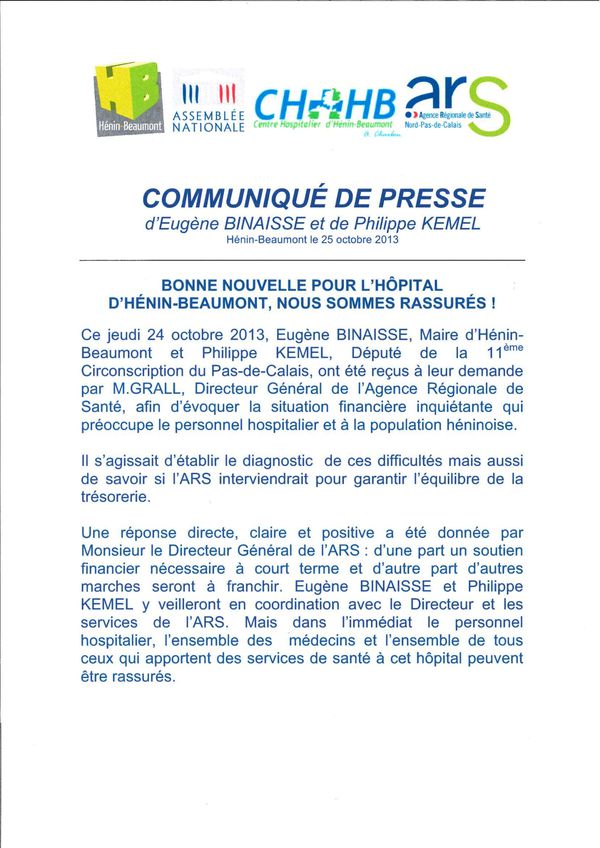 Communique Presse