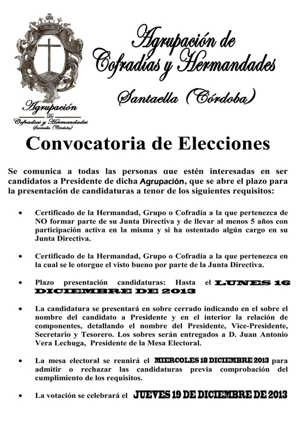 convocatoria elecciones Agrupación WEB