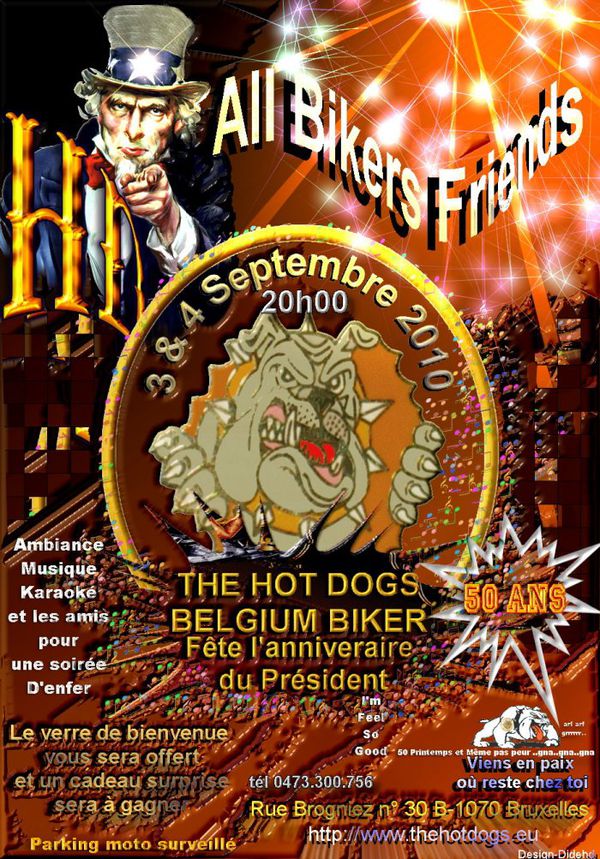 0100903 THE HOT DOGS BELGIUM BIKER