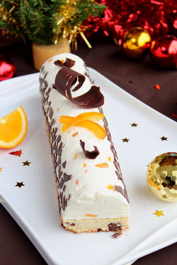 Bûche de Noël Orange & Chocolat
