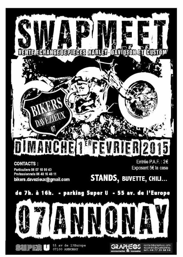 Affiche Swap meet ANNONAY 1 Fevrier 2015