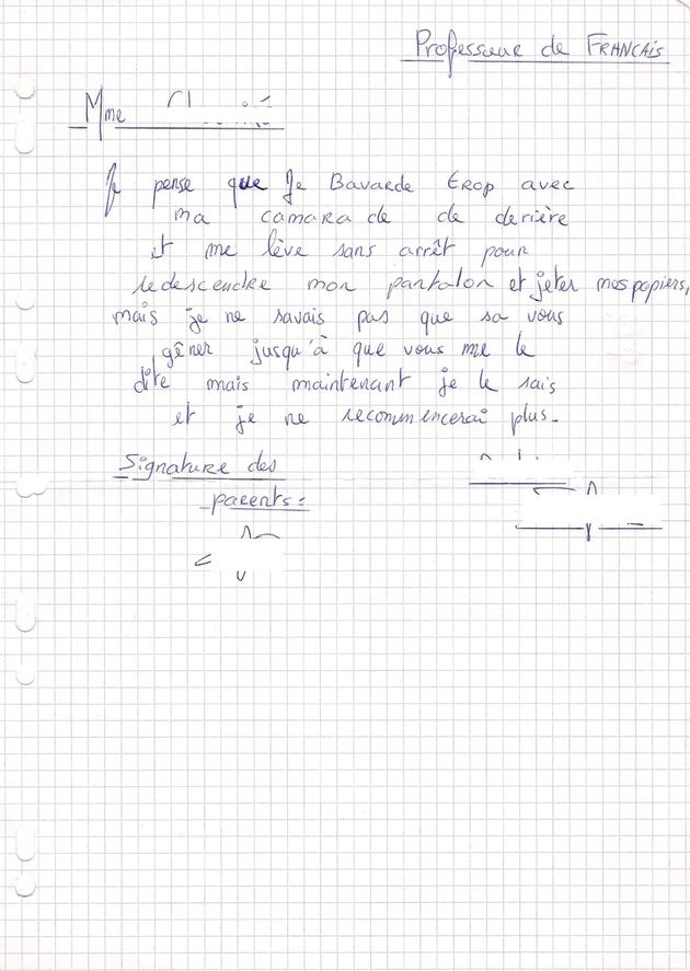 Lettre rencontre parents enseignants