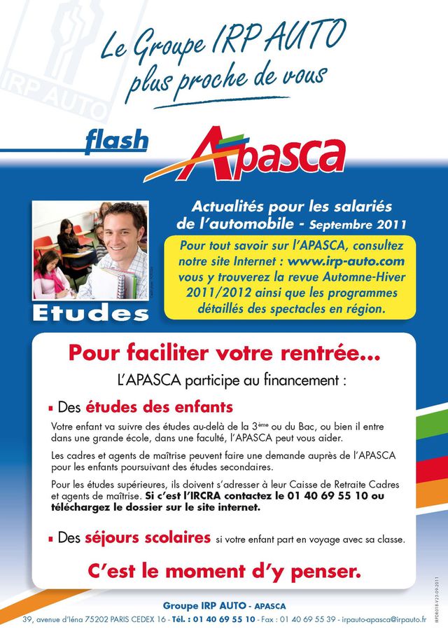 actualités APASCA 09-2011
