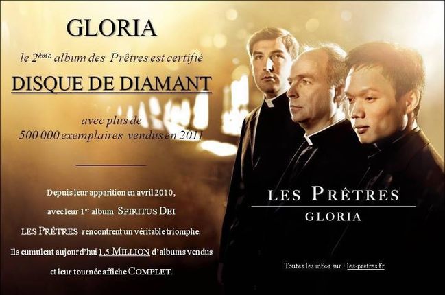 Les Prêtres - Gloria, disque de diamant 2011, parousie.ove