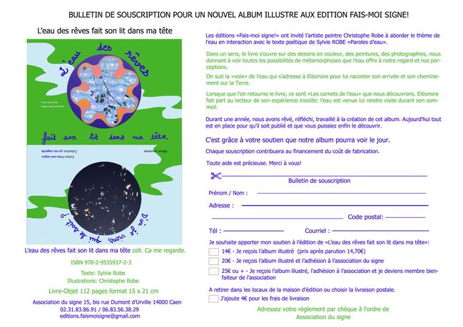 Souscription Eau des rêves