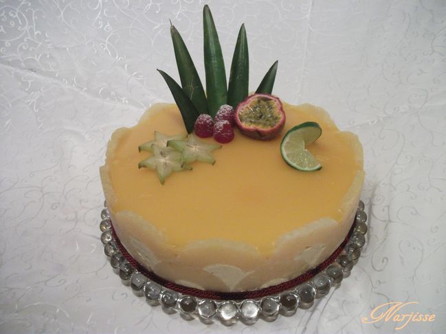 Entremet Aux Fruits Exotiques Avec Insert Framboises Mes