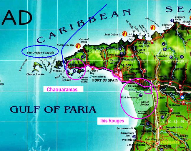 Carte Trinidad Virée Caroni Ibis R