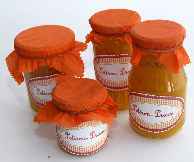 free pintable label jam-confiture de potiron prune maison 1