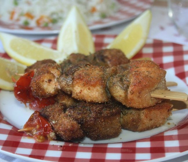 brochettes de saumon