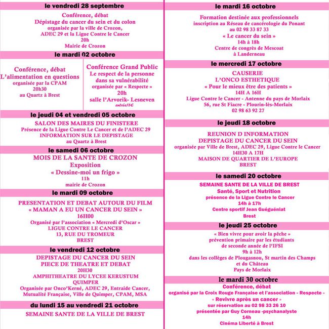programme-oct-rose-2012 dans le Finistere