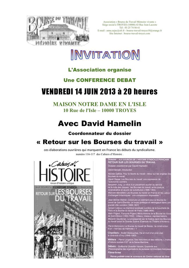 bourse invitation