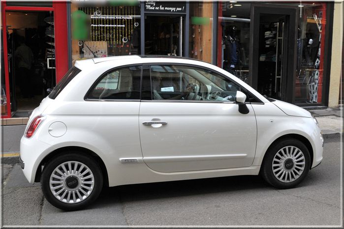 Fiat500 blanche