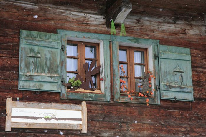 fenêtre de chalet