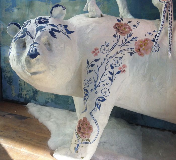 ours en papier mâché