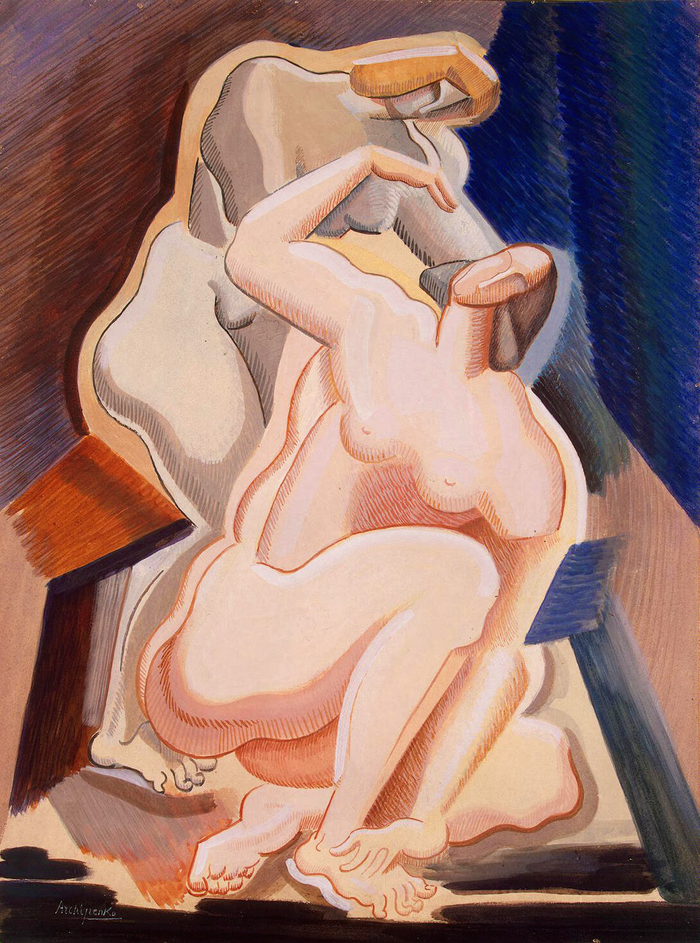 Alexander Archipenko -07-Two-Nude-Female-Figures-inkbluesky