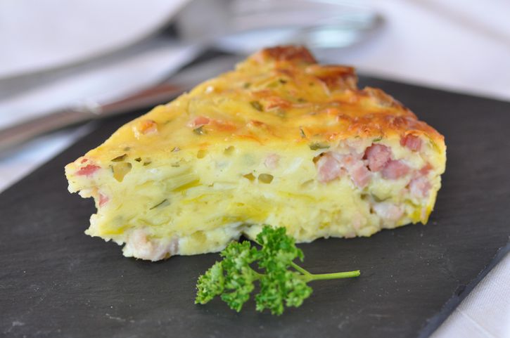 quiche sans pâte poireaux lardons