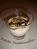 Panna cotta banane praline