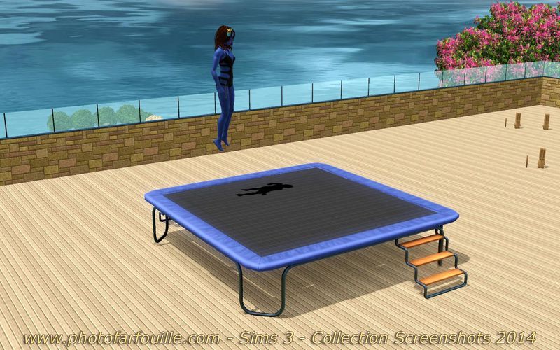 Sims 3 saut en trampoline