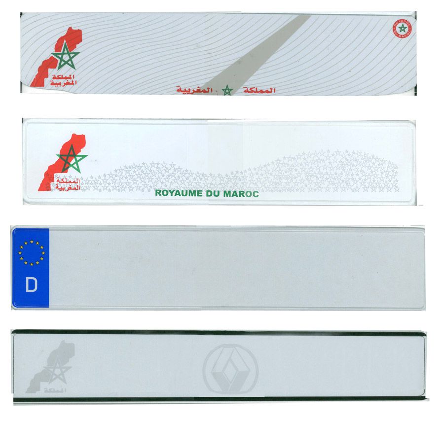 plaque d immatriculation plexiglass