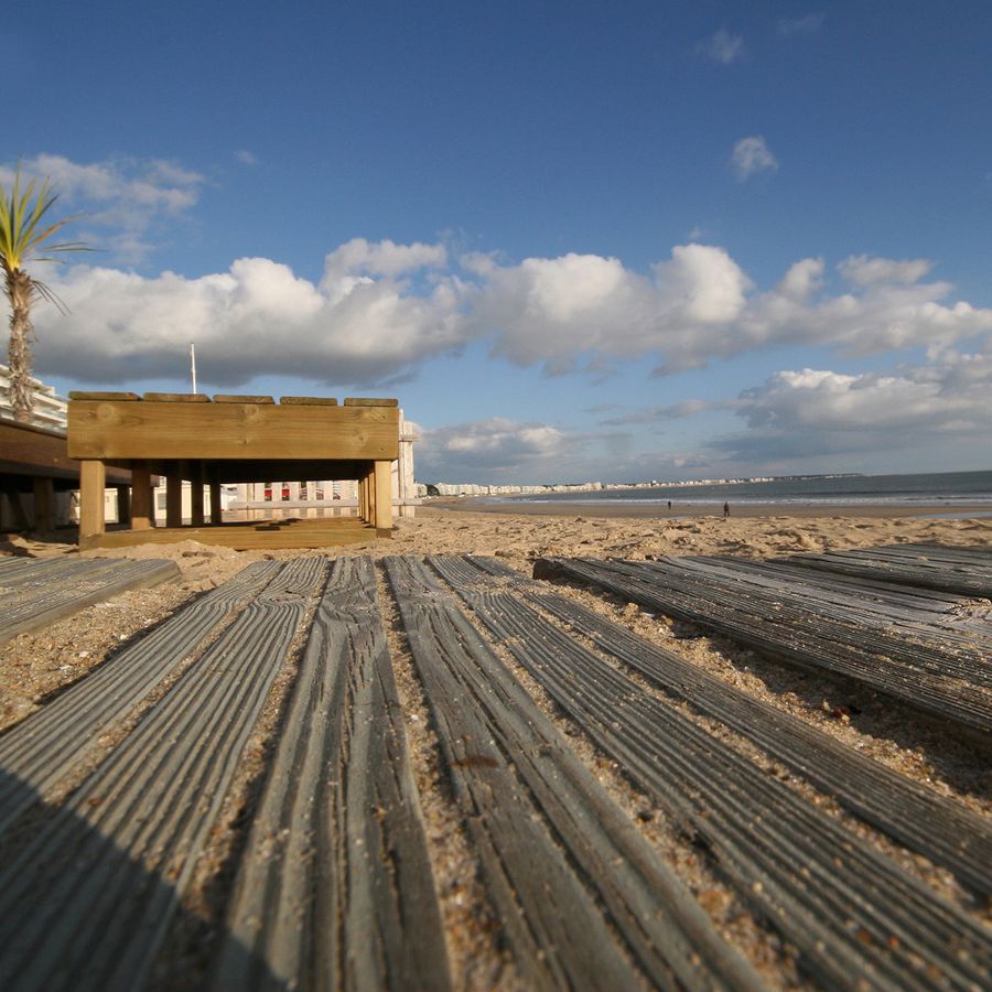 La baie et la plage de La Baule en hiver