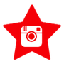 red star social media icon instagram