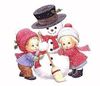 Bonhomme de neige et enfants