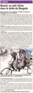 2011 01 16 - Benoit COUAILLIER - Article Voix Du Nord