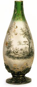 Daum - Vase corbeau et renard417