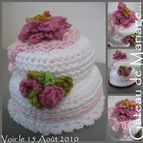 Gâteau de mariage crocheté