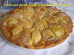 Tarte aux poires Poudre d'amandes et citron Jaclyne cuisine et gourmandise