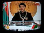 Andry Rajoelina en uniforme style Michael Jackson
