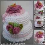 Gâteau de mariage crocheté