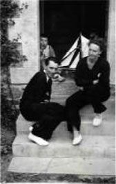 Ir�ne Joliot-Curie et Paul Joliot � l'Arcouest