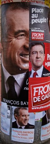 affiche élection présidentielle Bayrou Mélanchon 5464
