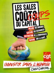 Affiche CGT - Les sales coups du capital terre