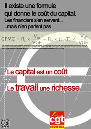 Affiche CGT cout du capital