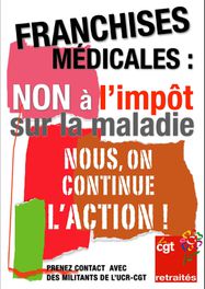 Affiche Non aux franchises médicales