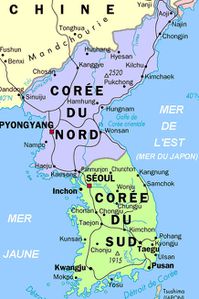 Carte Corée