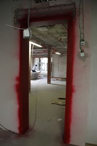 Mainfrankensaele 08 Foyer 1 Bewirtungsnischen Durchgang von